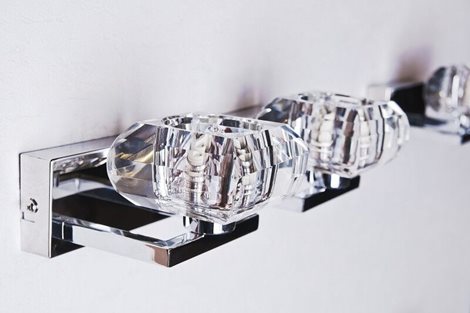 RUBIC nástěnné svítidlo 2x G9 40W bez zdroje 28cm IP20, chrom/křišťál 3