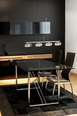 RUBIC závěsné svítidlo 4x G9 40W bez zdroje 68cm IP20, chrom/křišťál 6