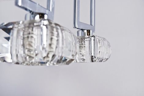 RUBIC závěsné svítidlo 4x G9 40W bez zdroje 74cm IP20, chrom/křišťál 6
