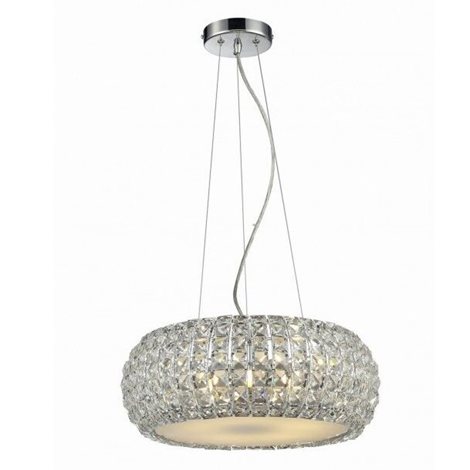 SOPHIA závěsné svítidlo 3x E14 40W 31cm IP20, chrom/křišťál 1