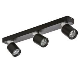 TOMI přisazené svítidlo 3x GU10 50W bez zdroje 54cm IP20, černé