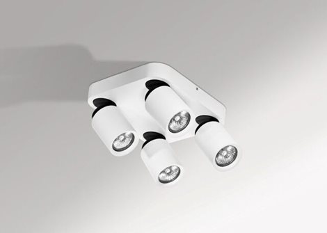 TOMI přisazené svítidlo 4x GU10 50W bez zdroje 21cm IP20, bílé 3