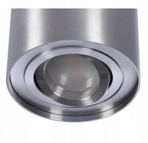 BROSS stropní bodové svítidlo 1x GU10 50W bez zdroje 9,6cm kulaté IP20, hliníkové 3