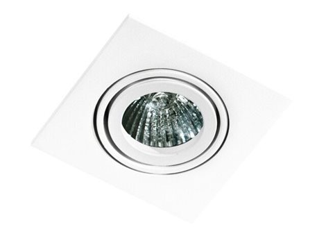 EDITTA podhledové svítidlo 1x GU10 50W bez zdroje 10cm hranaté IP20, bílé 2