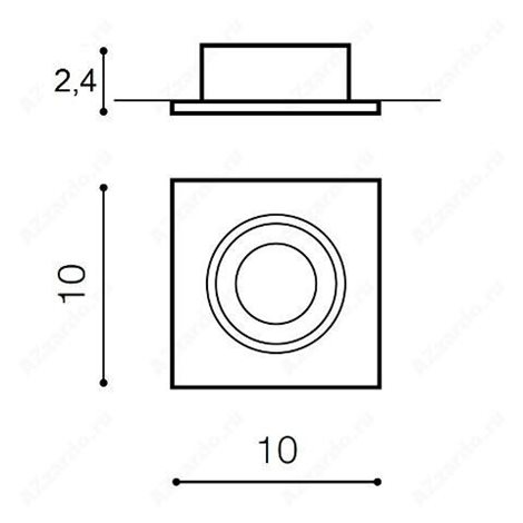 EDITTA podhledové svítidlo 1x GU10 50W bez zdroje 10cm hranaté IP20, bílé 4
