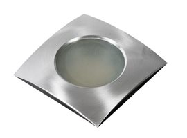 EZIO koupelnové podhledové svítidlo 1x GU10 50W bez zdroje 9cm hranaté IP54, hliníkové