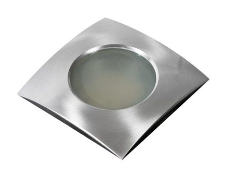 EZIO koupelnové podhledové svítidlo 1x GU10 50W bez zdroje 9cm hranaté IP54, hliníkové 1
