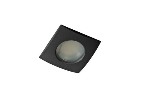 EZIO koupelnové podhledové svítidlo 1x GU10 50W bez zdroje 9cm hranaté IP54, černé 1
