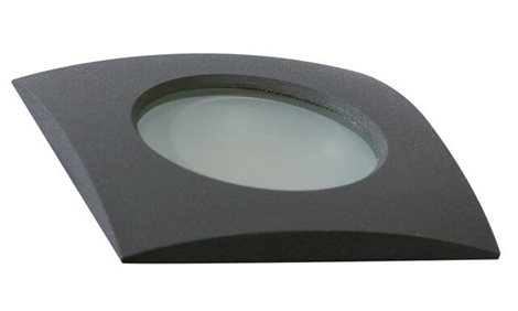 EZIO koupelnové podhledové svítidlo 1x GU10 50W bez zdroje 9cm hranaté IP54, černé 3