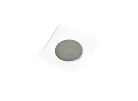 EZIO koupelnové podhledové svítidlo 1x GU10 50W bez zdroje 9cm hranaté IP54, bílé