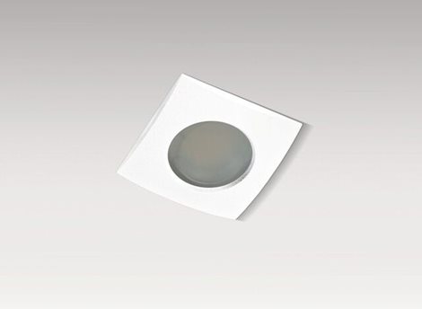 EZIO koupelnové podhledové svítidlo 1x GU10 50W bez zdroje 9cm hranaté IP54, bílé 3