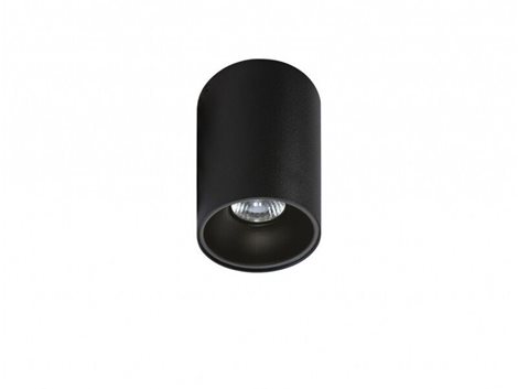 REMO přisazené bodové svítidlo 1x GU10 50W bez zdroje 9,5cm kulaté IP20, černé 1