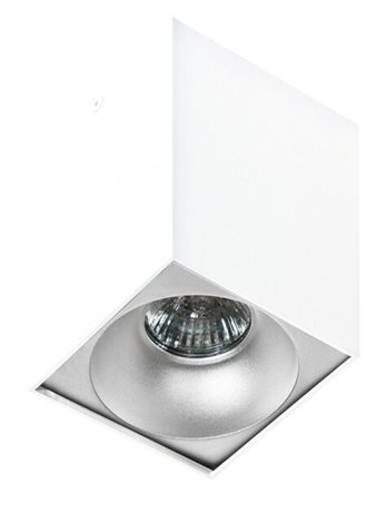 HUGO stropní bodové svítidlo 1x GU10 50W 9,7cm hranaté IP20, bílé 1