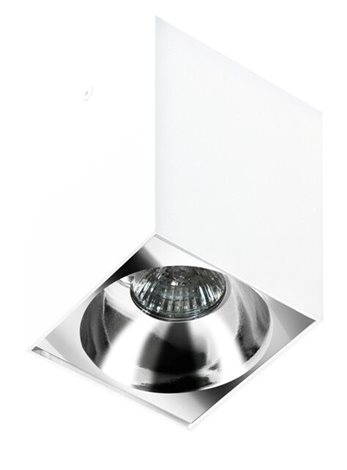 HUGO stropní bodové svítidlo 1x GU10 50W 9,7cm hranaté IP20, bílé 10