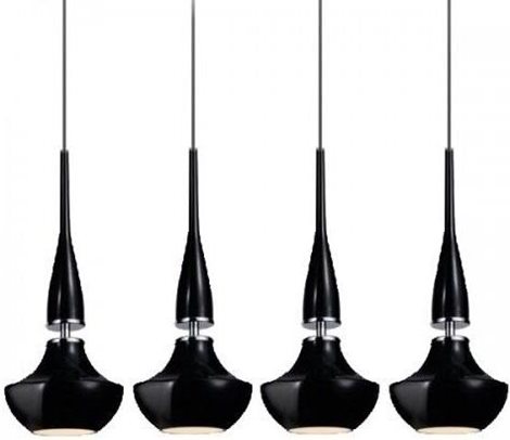 TASOS závěsné svítidlo 4x E14 25W bez zdroje 107cm IP20, černé 2
