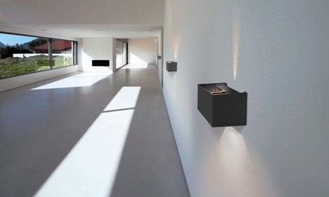 GAMBINO venkovní nástěnné svítidlo LED 6W 480lm 3000K 10cm hranaté IP54, tmavě šedé 2