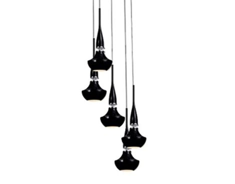 TASOS závěsné svítidlo 5x E14 40W bez zdroje 43cm IP20, černé 1