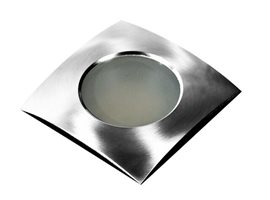 EZIO koupelnové podhledové svítidlo 1x GU10 50W bez zdroje 9cm hranaté IP54, chromové