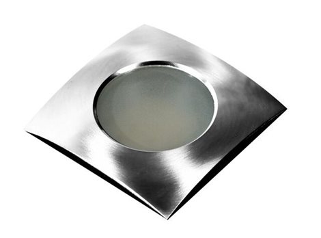EZIO koupelnové podhledové svítidlo 1x GU10 50W bez zdroje 9cm hranaté IP54, chromové 1