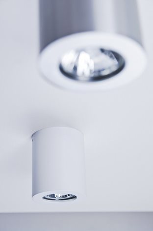 BORIS stropní bodové svítidlo 1x GU10 50W bez zdroje 7,5cm kulaté IP20, bílé 3