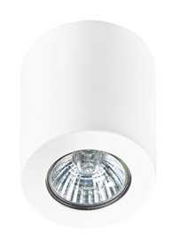 BORIS stropní bodové svítidlo 1x GU10 50W bez zdroje 7,5cm kulaté IP20, bílé