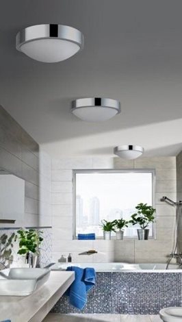 Colette koupelnové přisazené svítidlo 3x E27 40W bez zdroje 31cm IP44, chromové 1