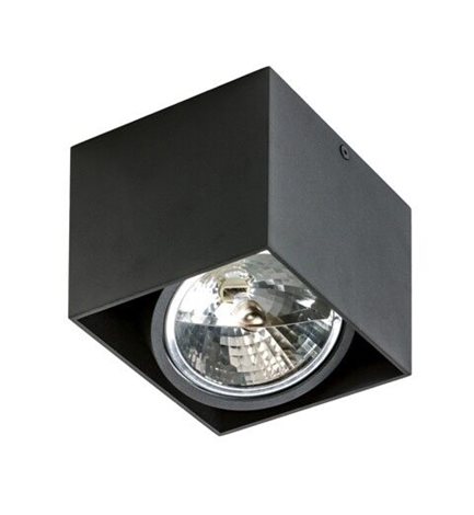 Alex přisazené bodové svítidlo 1x GX53 50W bez zdroje 13,2cm hranaté IP20, černé 1