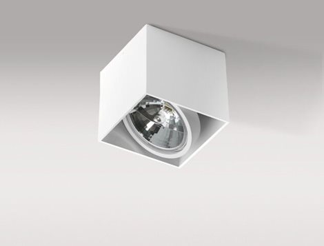 Alex přisazené bodové svítidlo 1x GX53 50W bez zdroje 13,2cm hranaté IP20, bílé 3