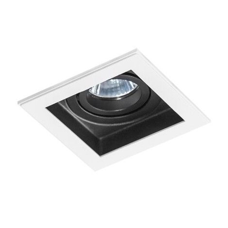 Minorka podhledové svítidlo 1x GU10 50W bez zdroje 10,6cm hranaté IP20, bílo-černé 1