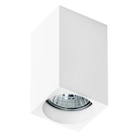 Mini Square přisazené bodové svítidlo 1x GU10 50W bez zdroje hranaté IP20, bílé
