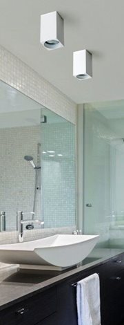 Mini Square přisazené bodové svítidlo 1x GU10 50W bez zdroje hranaté IP20, bílé 3