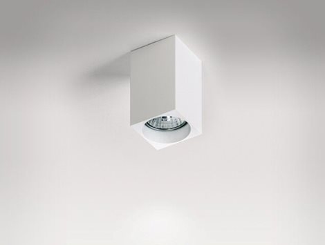 Mini Square přisazené bodové svítidlo 1x GU10 50W bez zdroje hranaté IP20, bílé 2