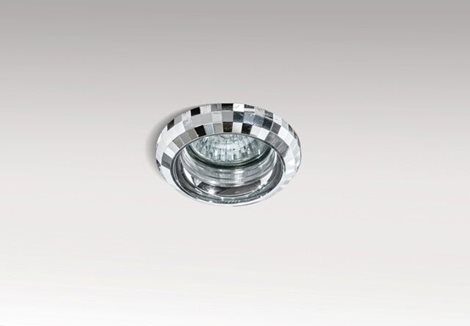 Cloe podhledové svítidlo 1xGU10 50W bez zdroje 8cm kulaté IP20, chrom/křišťál 2