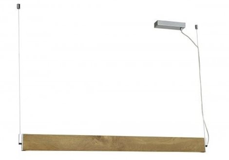 Norman XL závěsné svítidlo LED 29W 1740lm 3000K 104,5cm IP20, dřevo/chrom 1