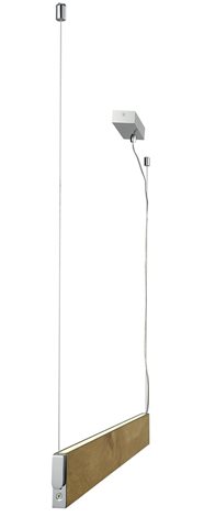 Norman XL závěsné svítidlo LED 29W 1740lm 3000K 104,5cm IP20, dřevo/chrom 4