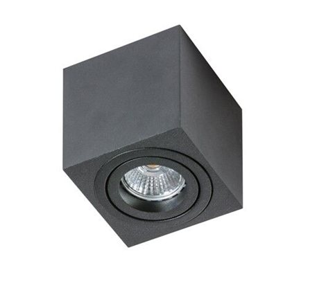 Mini Eloy stropní přisazené svítidlo 1x GU10 50W bez zdroje 8cm hranaté IP20, černé 1