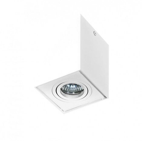 Mini Eloy stropní přisazené svítidlo 1x GU10 50W bez zdroje 8cm hranaté IP20, bílé 1