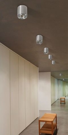 Mini Bross stropní přisazané svítidlo 1x GU10 50W bez zdroje 8cm kulaté IP20, chromové 2