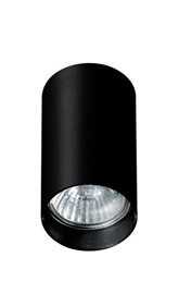 Mini Round stropní přisazené svítidlo 1x GU10 50W bez zdroje 5,6cm kulaté IP20, černé