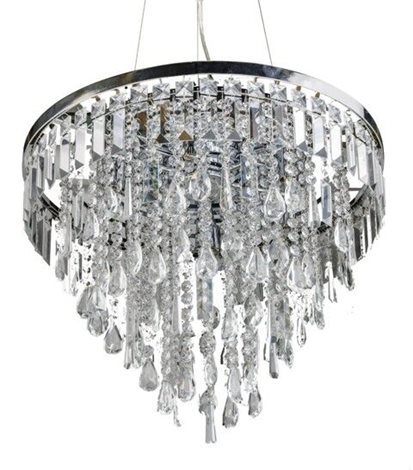 Kalabria závěsné/stropní svítidlo 6x G9 40W bez zdroje 52cm IP20, chrom/křišťál 5