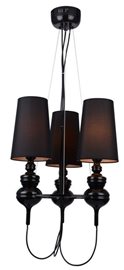 Baroco 3 závěsné svítidlo 3x E27 50W bez zdroje 48cm IP20, černé