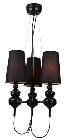 Baroco 3 závěsné svítidlo 3x E27 50W bez zdroje 48cm IP20, černé 1