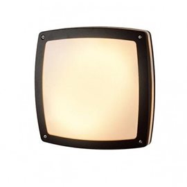 Fano venkovní přisazené svítidlo LED 9W 750lm 3000K 22cm hranaté IP54, tmavě šedé