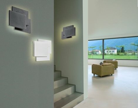 Clover square nástěnné svítidlo LED 12W 840lm 3000K 26cm IP20, černé 2