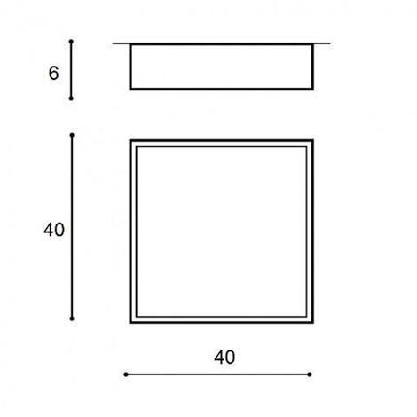 Monza Square 40 přisazené svítidlo LED 50W 4400lm 4000K 40cm hranaté IP20, bílé 5