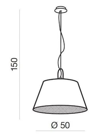 Alicante závěsné svítidlo 1x E27 60W bez zdroje 50cm IP20, černé 3