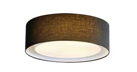 Milo stropní svítidlo 3x E27 60W bez zdroje 50cm kulaté IP20, černé