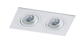 Caro 2 Square podhledové svítidlo 2x GU10 50W bez zdroje 17,4cm hranaté IP20, bílé