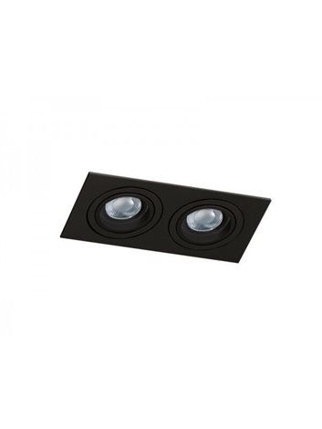 Caro 2 Square podhledové svítidlo 2x GU10 50W bez zdroje 17,4cm hranaté IP20, černé 1