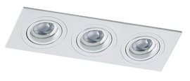 Caro 3 Square podhledové svítidlo 3x GU10 50W bez zdroje 25,6cm hranaté IP20, bílé